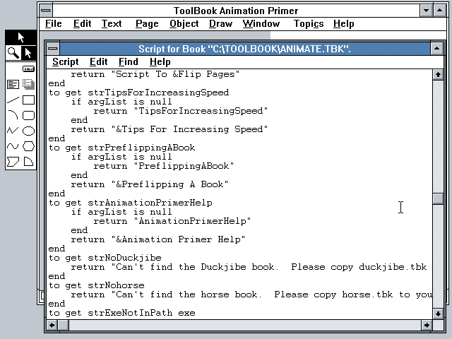 ToolBook 1.5 - Script